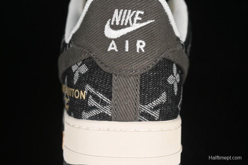 Nike Air Force 1 '07 Low LV Collaboration Black Gold Casual Sneakers - JJ2508-703