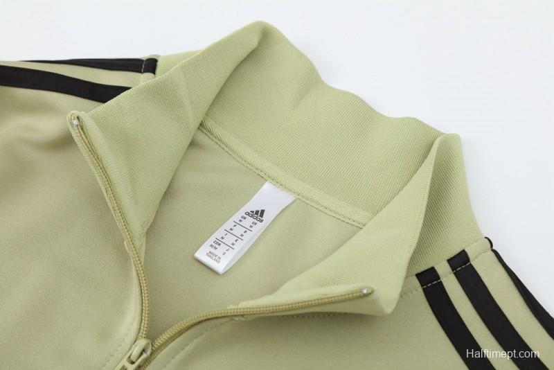 2025 Adidas Light Green/Black Full Zipper Jacket +Long Pants