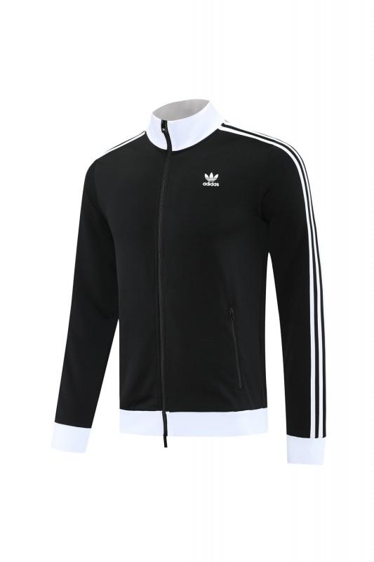 2025 Adidas Original Black Full Hoodie Zipper Jacket +Long Pants