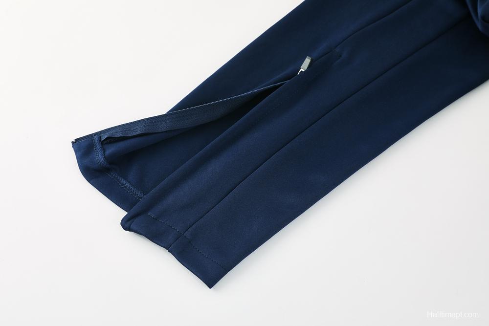 2025 Nike Blue Full Hoodie Zipper Jacket +Long Pants