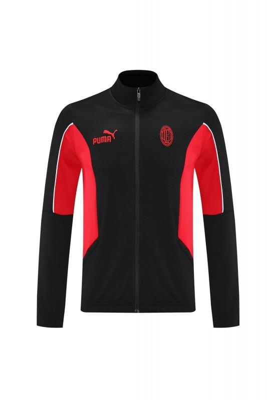 25/26 AC Milan Black/Red Full Zipper Jacket +Long Pants