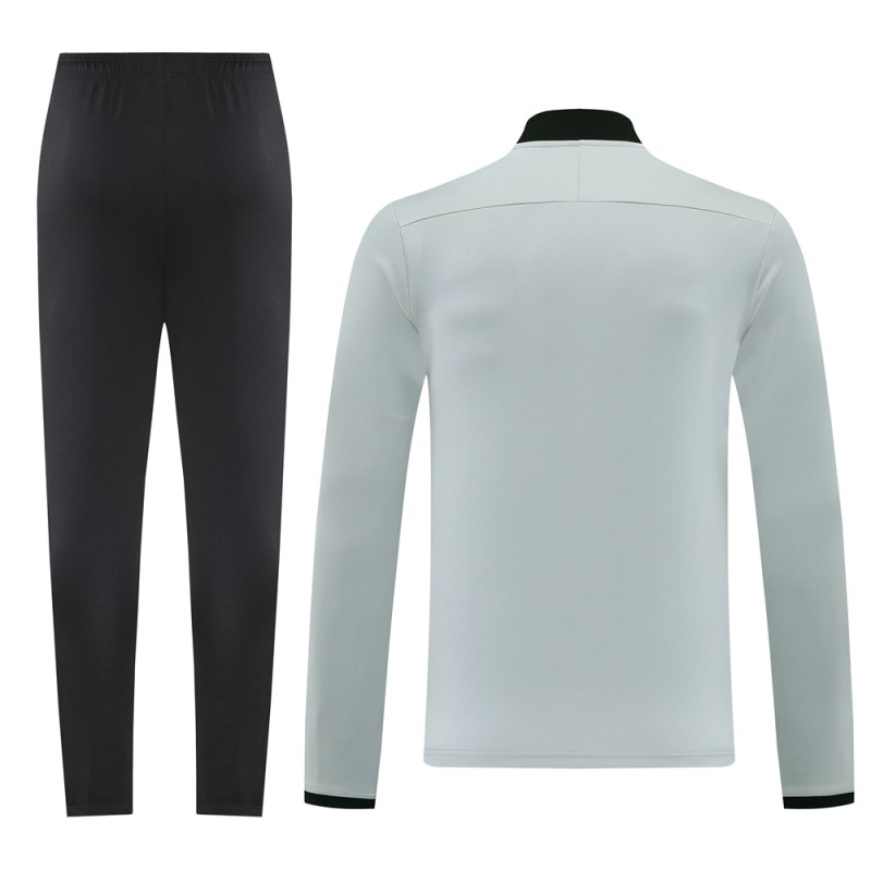 2025 Nike Grey Full Hoodie Zipper Jacket +Long Pants