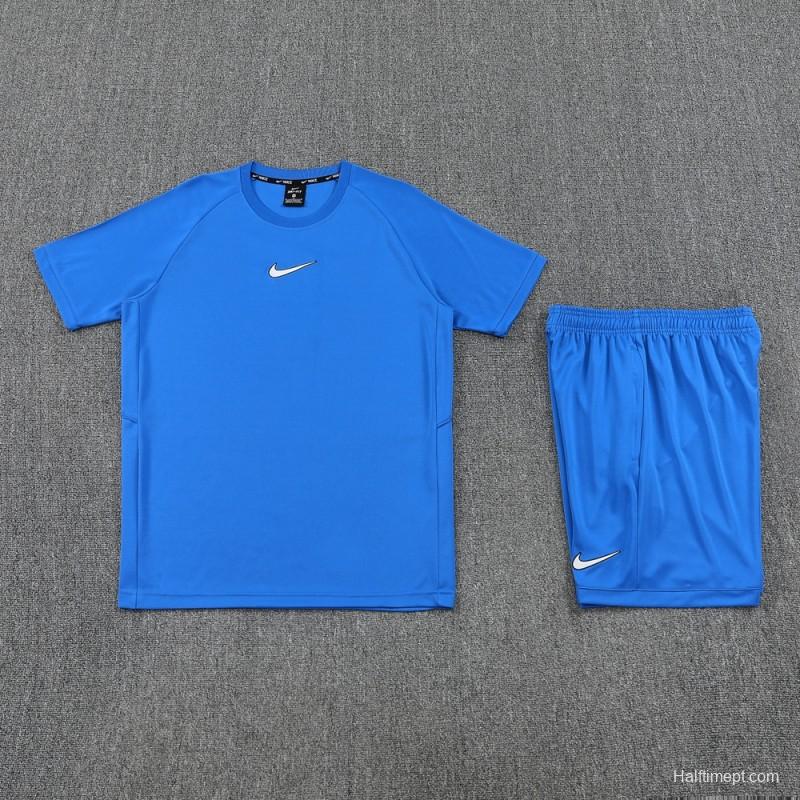 25/26 Nike Blue Short Sleeve Jersey+Shorts