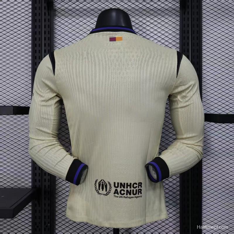 Player Version 25/26 Barcelona  Away Long Sleeve Jersey