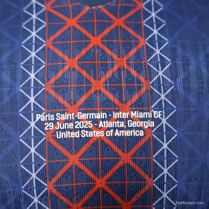 1 Star Player Version 25/26 PSG Home Jersey With Match Date Printing