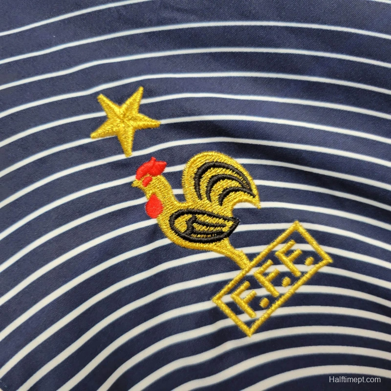 2025 France Jacket Blue/White Stripe Windbreaker