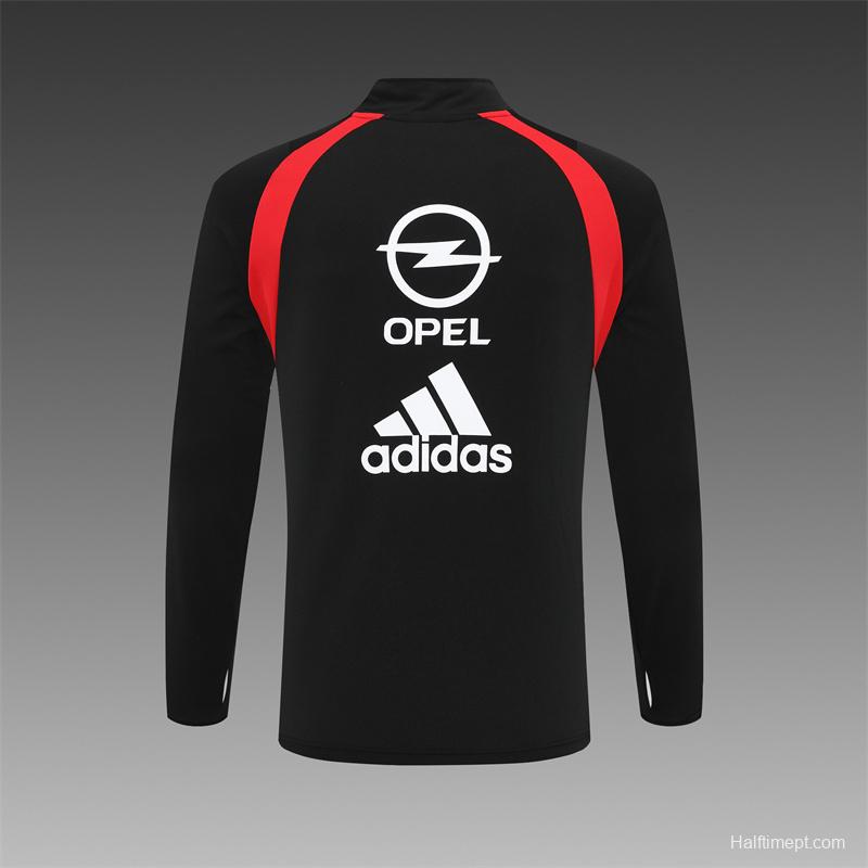 Retro 03/04 AC Milan Black Half Zipper Jacket