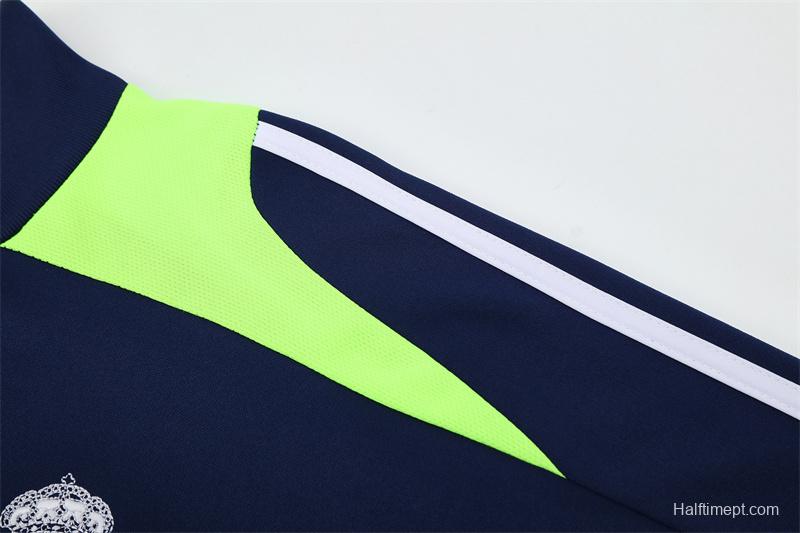 Retro 12/13 Real Madrid Royal Blue Half Zipper Jacket