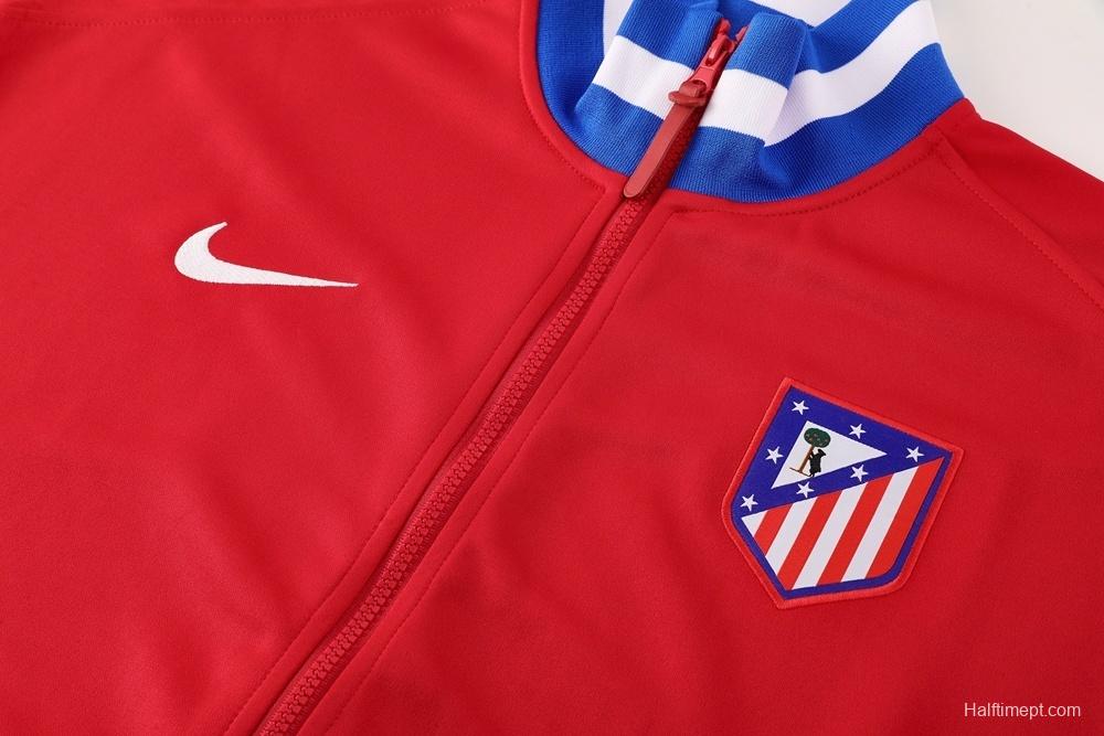 25/26 Atletico Madrid Red Full Zipper Jacket + Long Pants