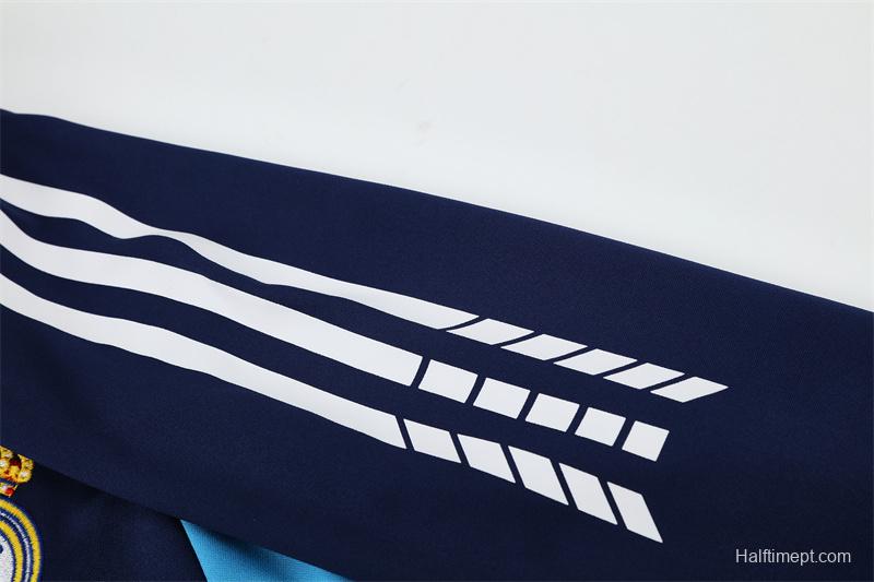 Retro 05/06 Real Madrid Royal Blue Half Zipper Jacket