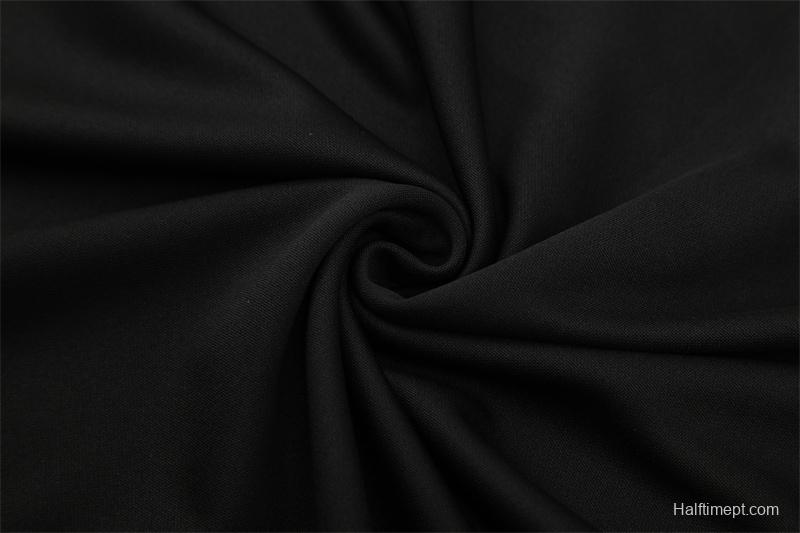 Retro 03/04 AC Milan Black Half Zipper Jacket+Long Pants