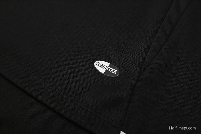 Retro 04/05 Real Madrid Black Half Zipper Jacket+Long Pants