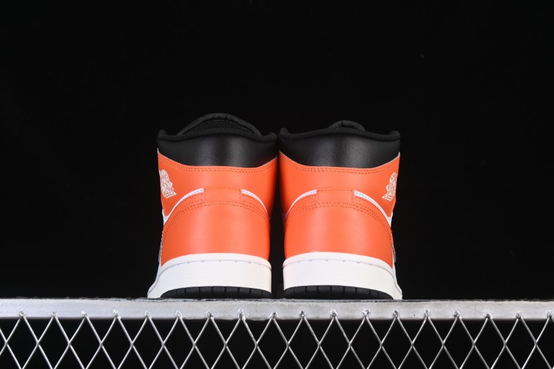 Nike Air Jordan 1 Mid AJ1 Black White Orange - DQ8426-801