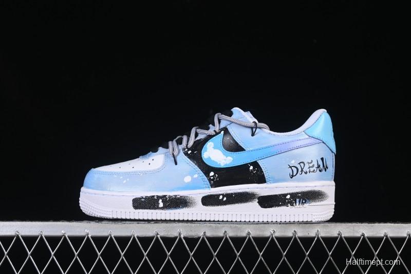 Nike Air Force 1'07 Low Chasing Dream Hand-Painted Graffiti Casual Sneakers - CW2288-101
