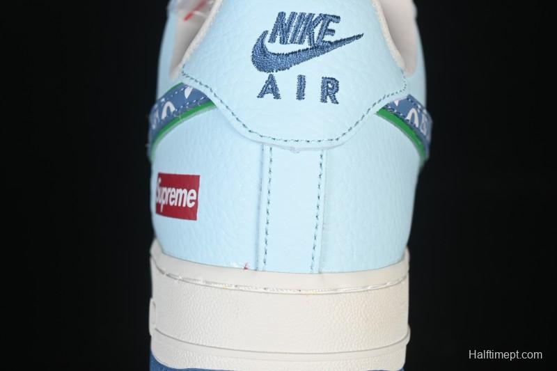 Nike Air Force 1 '07 Low LV Collaboration White Blue Casual Sneakers - YF9511-809