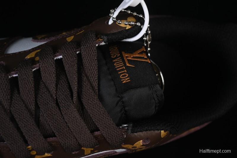 Nike Air Force 1 '07 Low LV Collaboration Classic White Brown Casual Sneakers - CZ3986-004