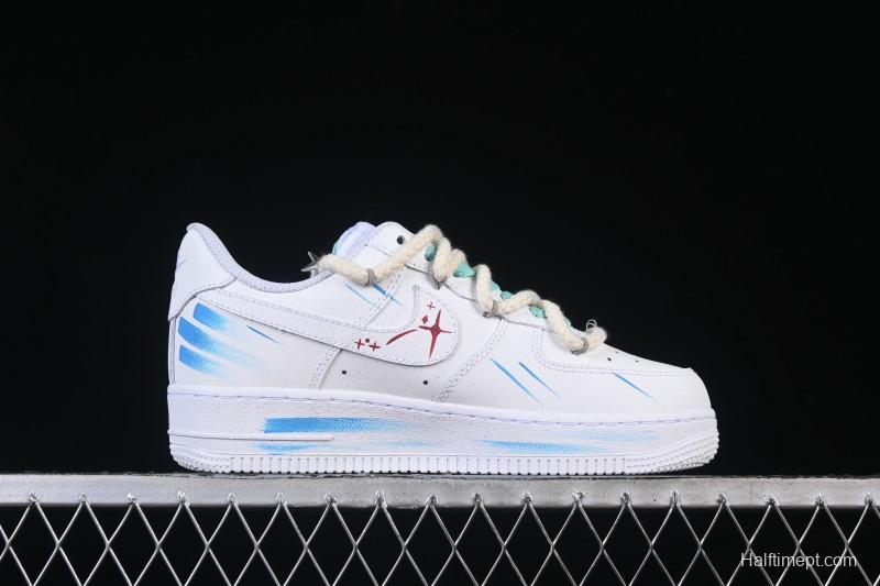 Nike Air Force 1 '07 Low Aries Hand-Painted Doodle Zodiac Series Casual Sneakers - 321-419