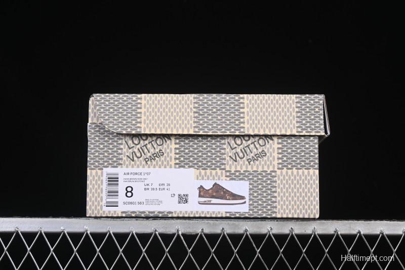 Nike Air Force 1 '07 Low LV Collaboration Coffee Gray Casual Sneakers - SC0601-563
