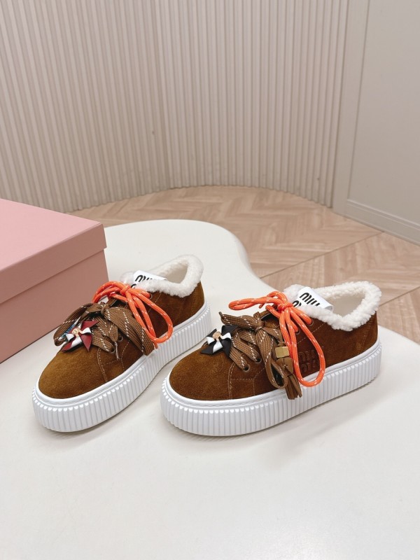 MIUMIU 3D Embroidered Platform Casual Shoes - LY00320/LY00340