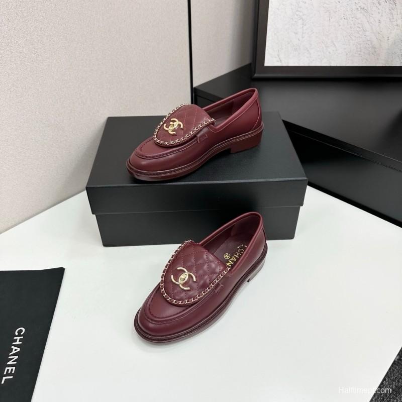 Chanel Classic Flap Chain CC Loafers with Buckle Closure - LY00320