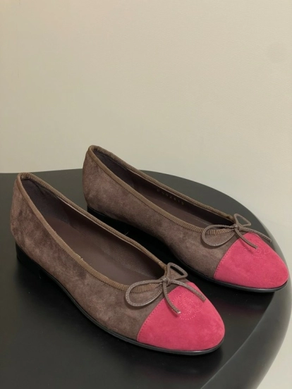 Adidas 2025 SS Bow Ballet Flats Classic Suede Flat Shoes - KFY00300