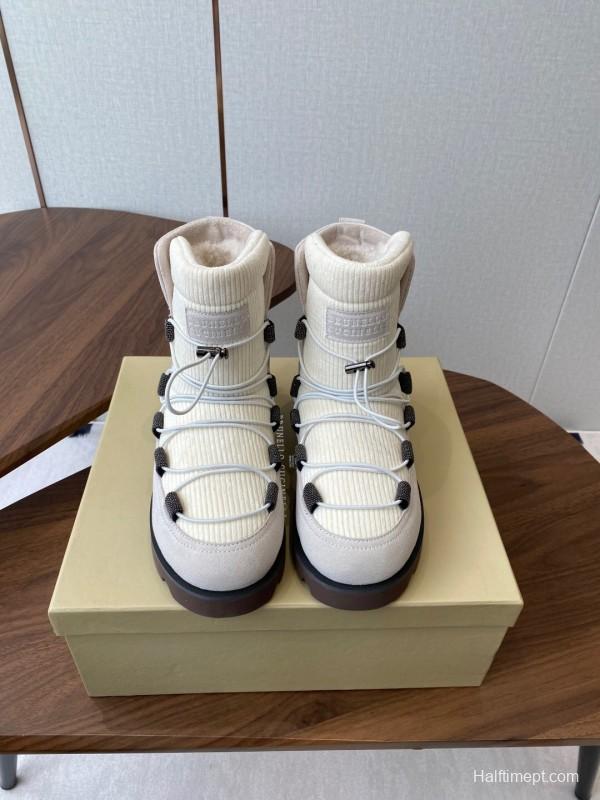 Brunello Cucinelli Open Walk Ankle Boot Winter Snow Boots - AS00410