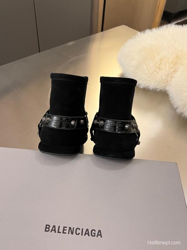 Balenciaga 2025 SS Buckle Rivet Snow Boots - LY00300