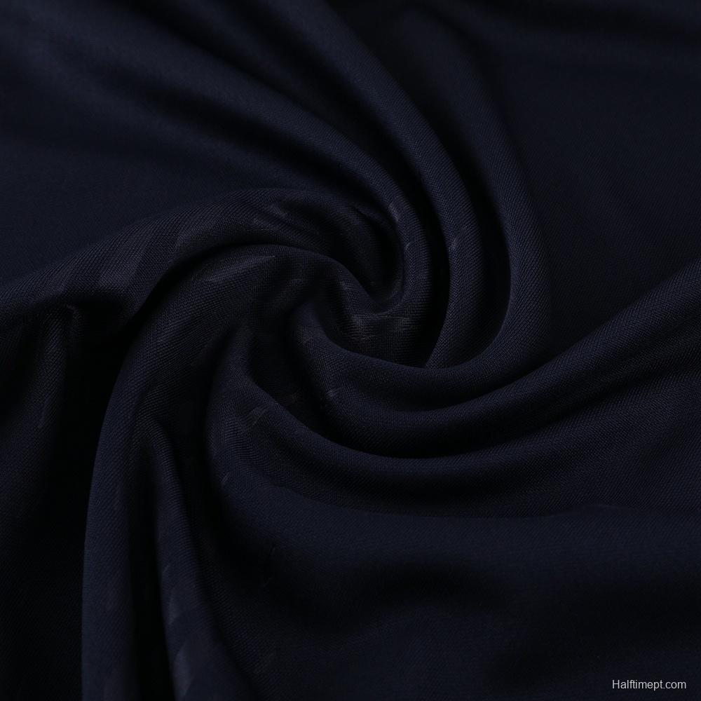 25/26 Real Madrid Royal Blue Half Zipper Jacket+Long Pants