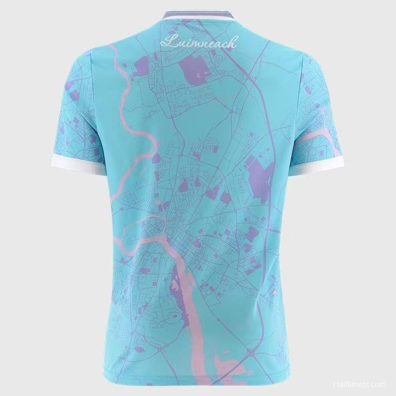 25/26 Limerick GAA Light Blue with Purple Map Design Away Jersey