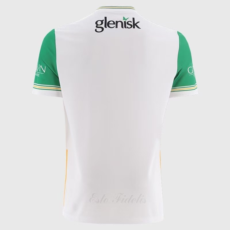 25/26 Offaly GAA White with Green Trim Away Jersey