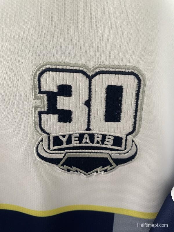 25/26 North Queensland Cowboys Navy with White and Grey Stripes Jersey