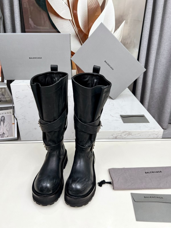 Balenciaga Paris 25FW Venom High-Top Boots Punk Style Motorcycle Ankle Boots 15 Inch - LY00520