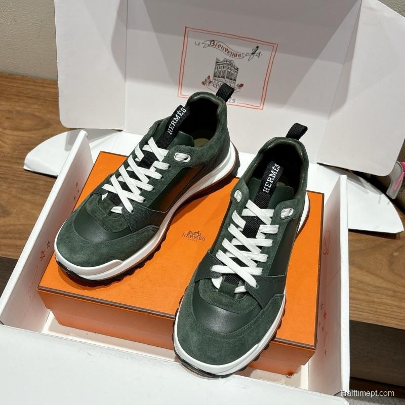 Hermes Boot-Type Shoes with Classic British Color Blocking Design - AS00410