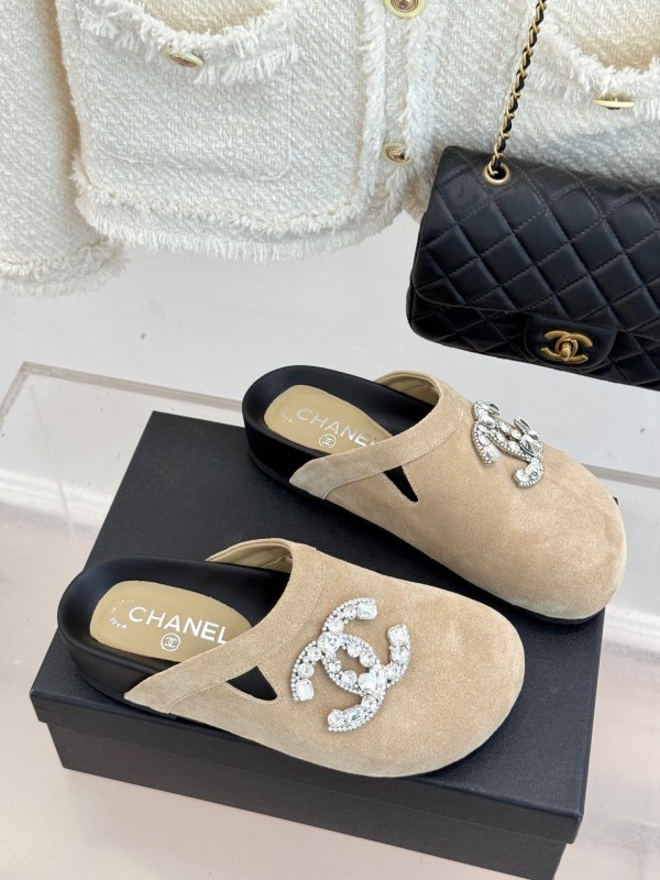 Chanel Classic CC Rhinestone Birkenstock Sandals - KFY00280