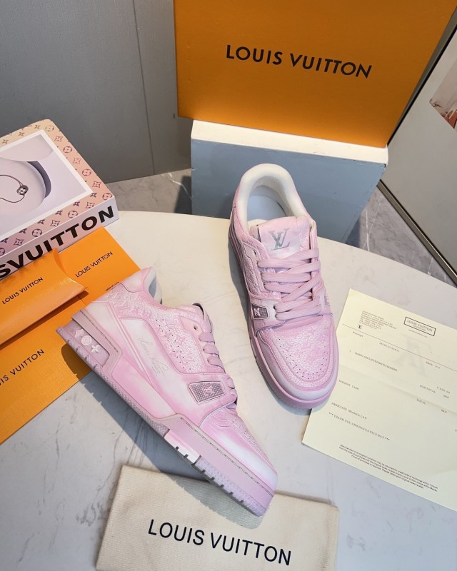 LV TRAINER Basketball Series Washed Sneakers - LY00430
