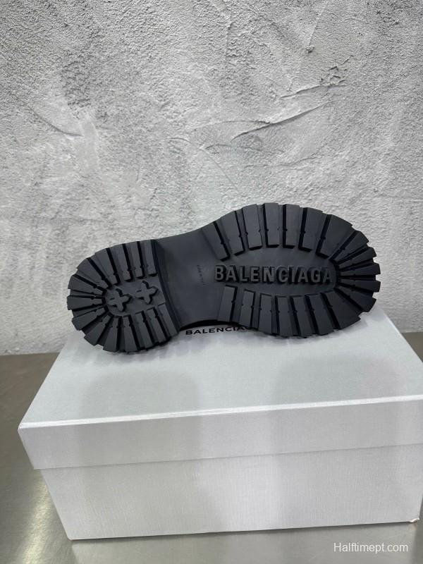 Adidas Derby Shoe, Slightly Asymmetrical Round Toe Lace-Up, Imported Cowhide Leather - AS00460
