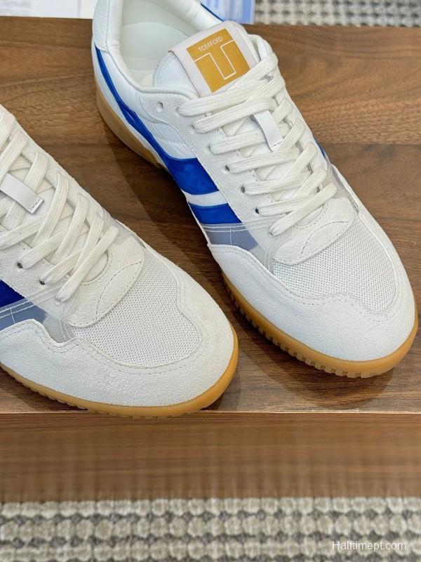 Tom Ford 2025 SS Casual Shoes with Classic Color Blocking and Imported Leather Insole - AS00350