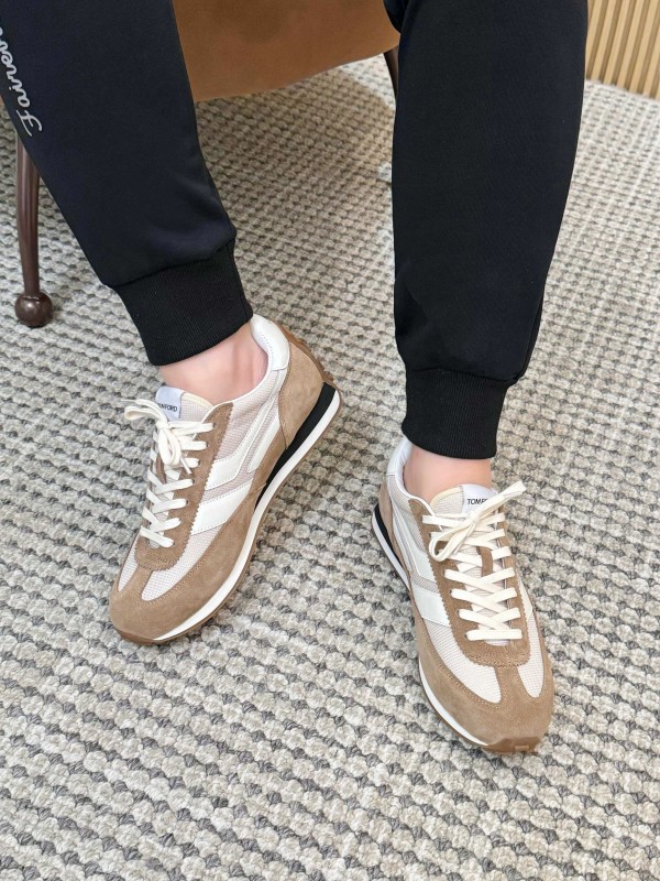 TOM FORD 2025 Spring Summer Fashion Casual Shoes with Classic Color Blocking and Imported Leather Insole - AS00350