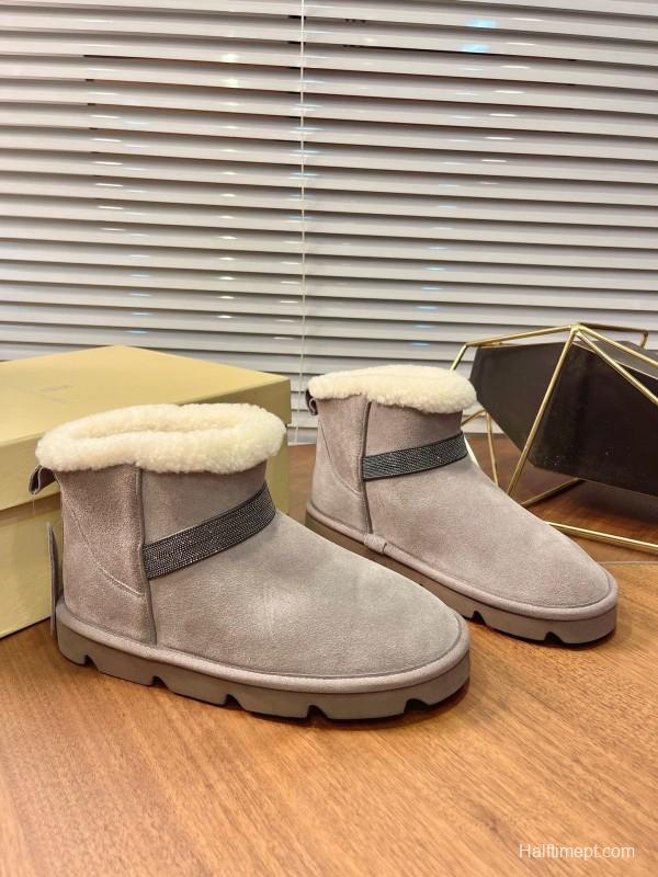 Brunello Cucinelli Winter New Snow Boots Sheepskin Buns Boots - AS00350