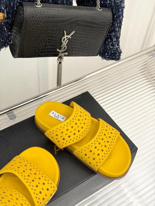 Alaia 2025 SS Hollow-Out Casual Sandals - KFY00260