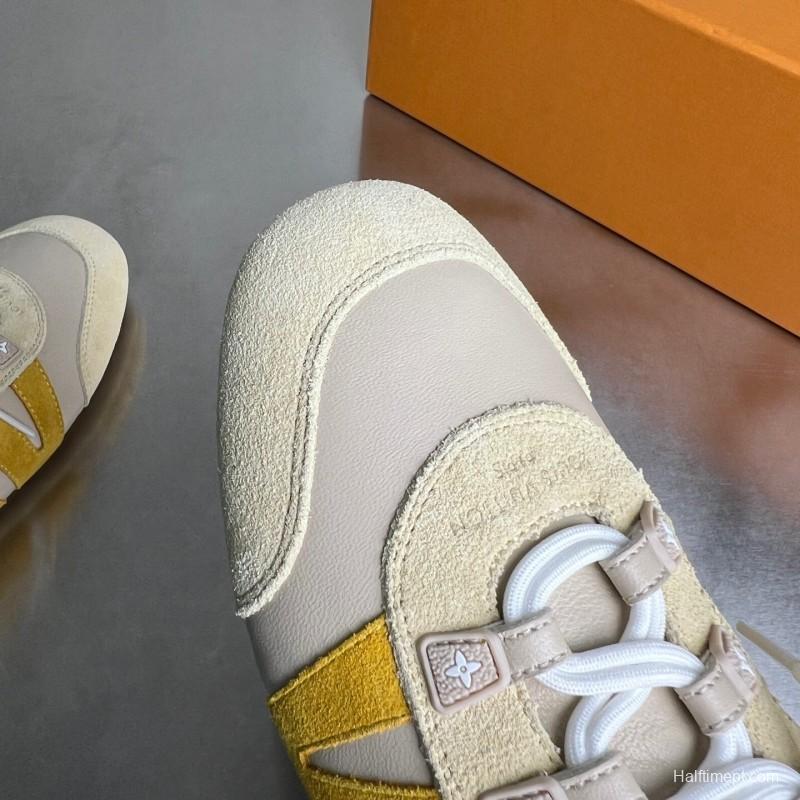 Lv Sneakerina 2025 SS Ballet Round Toe Lace-Up Low Top Lifestyle Casual Shoes - YC