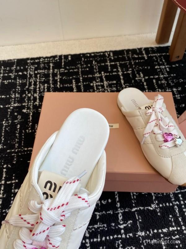 MiuMiu 2025 SS Early Spring Slip-On Trainer Loafer - KFY00295