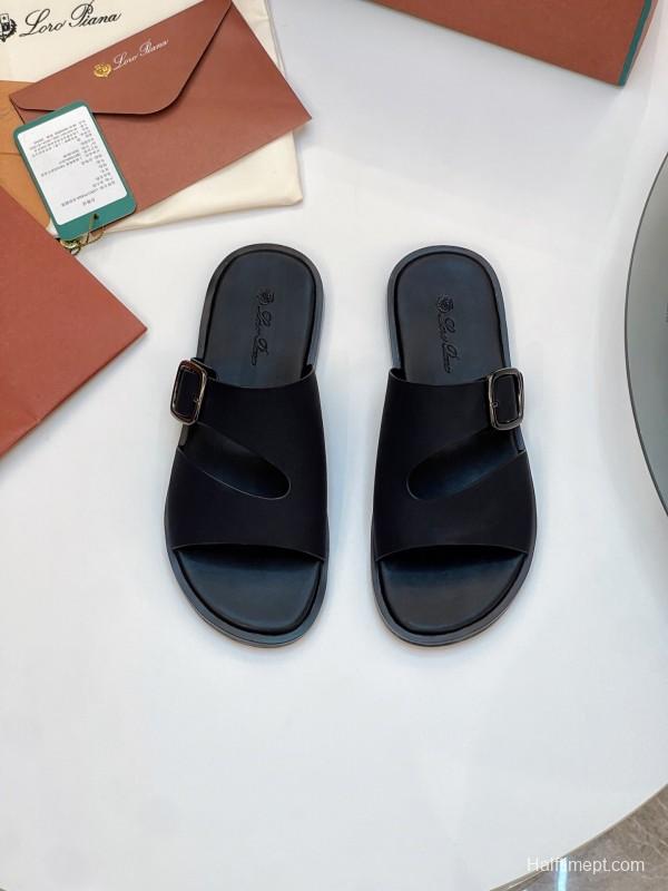 Loro Piana 2025 SS Men's Spring Summer Slippers with High-Quality Stitching - AS00250