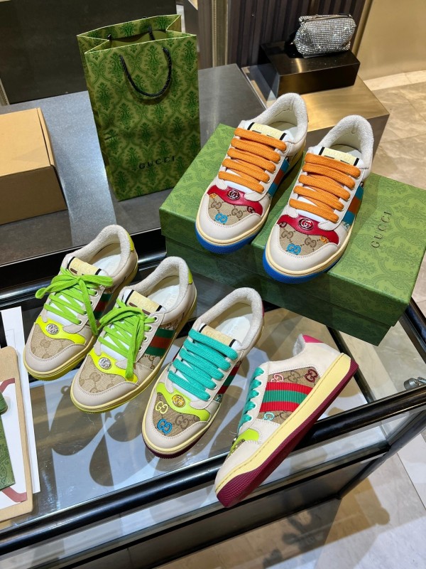 Gucci Distressed Sneakers 2025 SS Collection with Retro Design and Comfort Features - AS00270