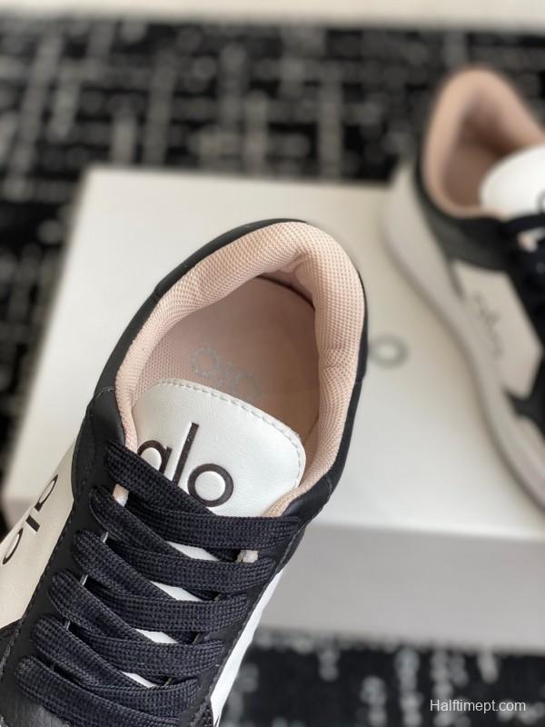 Alo 2025 SS Two-Tone White Sneakers Chunky Sole Comfort Casual - KFY00280