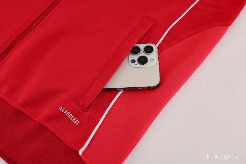 2025 Adidas Red Full Zipper Jacket+Long Pants