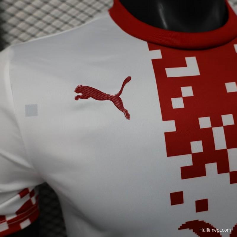 Player Version 25/26 Chivas Guadalajara Esports Third White with Pixel Art Pattern Jersey