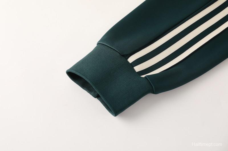 25/26  Juventus Retro Dark Green  Full zipper Jacket Tracksuit+ long pants