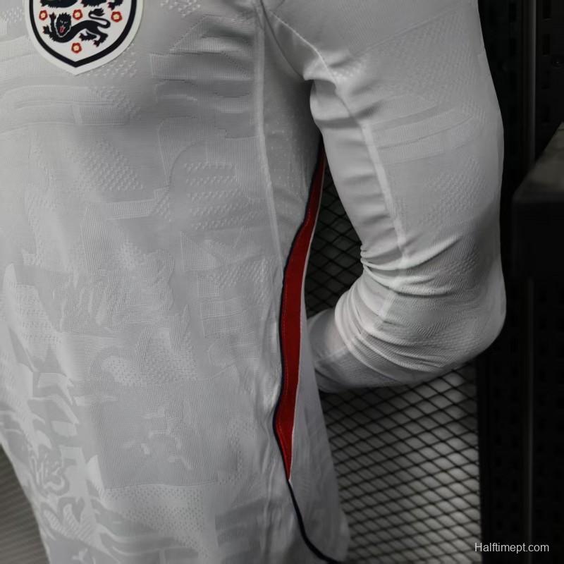 25/26 Player Version  England Home Long Sleeve Jersey