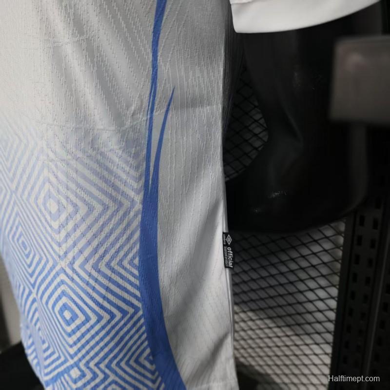 Player Version 2026 DR Congo Third White Blue Geometric Jersey